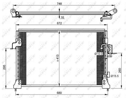 Радіатор кондиціонера NRF 35754