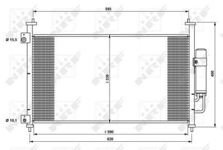 Радіатор кондиціонера NRF 35763