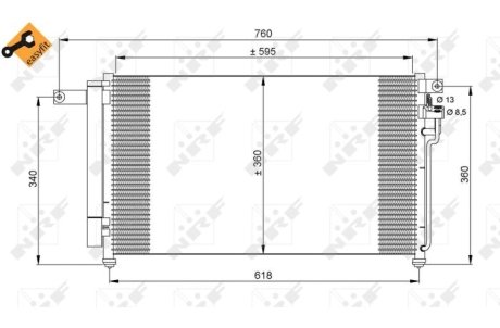 Радиатор кондиционера NRF 35851