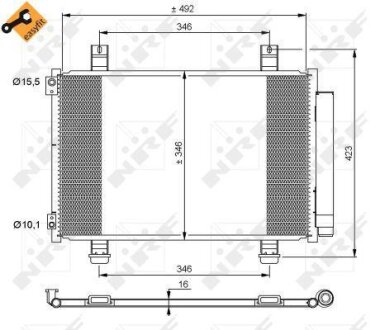 Радіатор кондиціонера NRF 35854