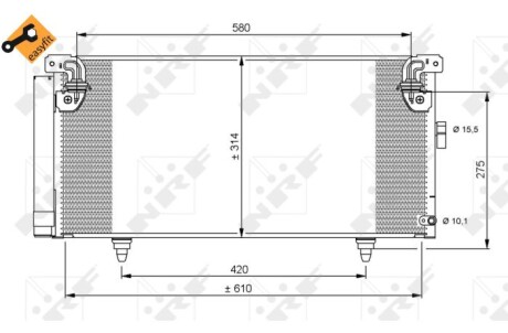 Радиатор кондиционера NRF 35868