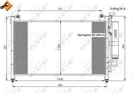 Радіатор кондиціонера NRF 35870