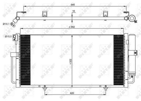 Радіатор кондиціонера NRF 35875
