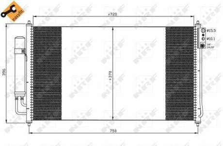 Радіатор кондиціонера NRF 35878