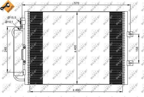 Радіатор кондиціонера NRF 35879