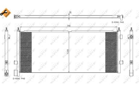 Радиатор кондиционера NRF 35891