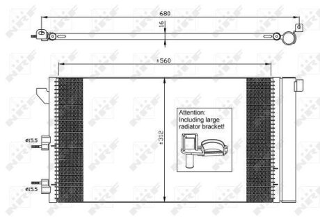 Радіатор кондиціонера NRF 35921