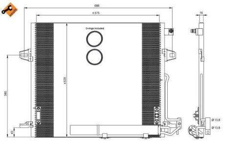 Радіатор кондиціонера NRF 35927