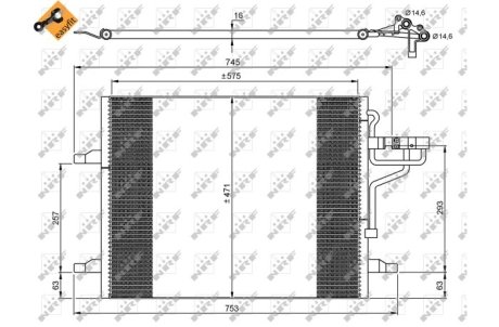 Радіатор кондиціонера NRF 35936