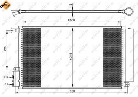Радіатор кондиціонера NRF 35939
