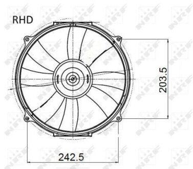 Вентилятор радіатора NRF 47045