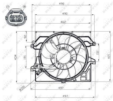 Вентилятор радіатора NRF 47482