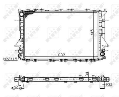 Радіатор двигуна NRF 51320A (фото 1)