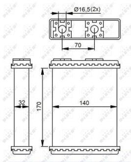 Радіатор пічки NRF 52230