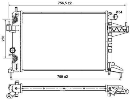 Радіатор двигуна NRF 53035