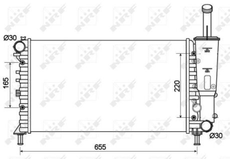 Радіатор двигуна NRF 53124