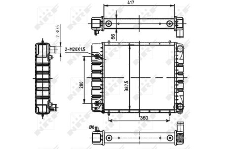 Радіатор двигуна NRF 53149