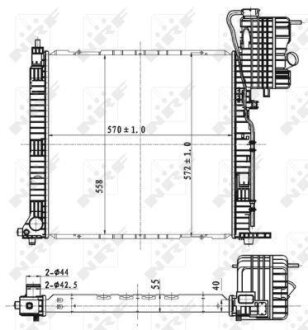 Радіатор двигуна NRF 53176