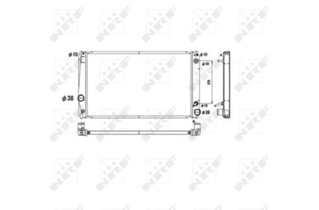 Радиатор охлаждения двигателя NRF 53590