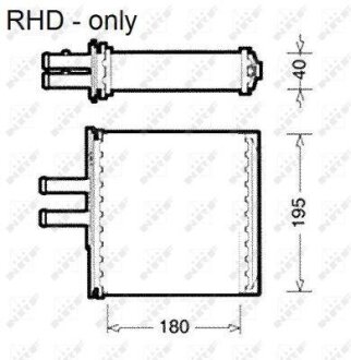 Радіатор пічки NRF 54223