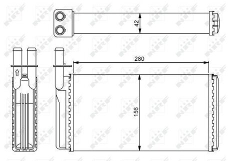 Радіатор пічки NRF 54243