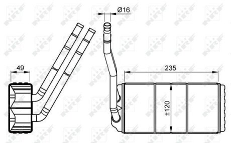 Радіатор пічки NRF 54264