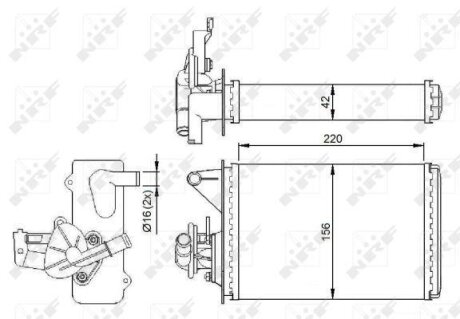 Радіатор пічки NRF 54281