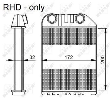 Радіатор пічки NRF 54286