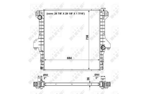 Радіатор двигуна NRF 56025