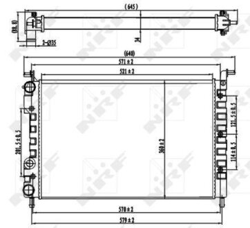 Радіатор двигуна NRF 58219