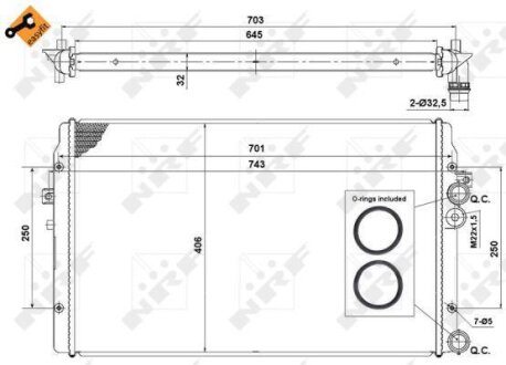 Радіатор двигуна NRF 58334