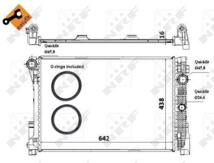 Радіатор двигуна NRF 58336