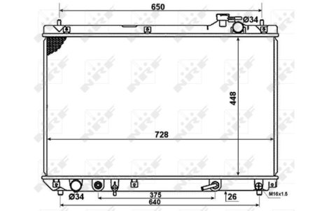 Радиатор системы охлаждения NRF 58378