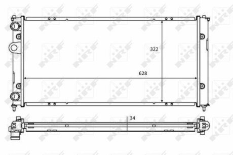 Радіатор двигуна NRF 58386