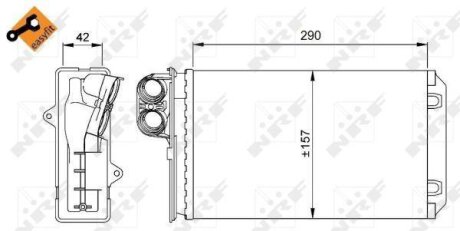 Радіатор пічки NRF 58639