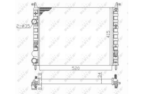 Радіатор двигуна NRF 58656