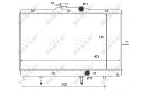 Радіатор двигуна NRF 59078