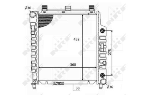 Радіатор двигуна NRF 59102