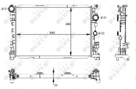 Радіатор двигуна NRF 59133
