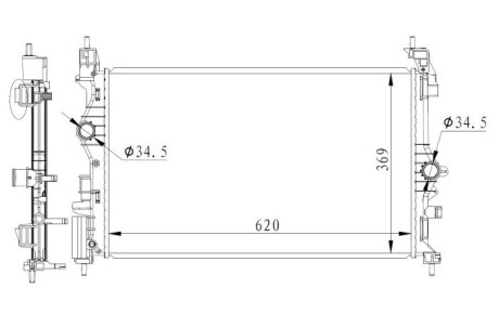 Радіатор двигуна NRF 59272