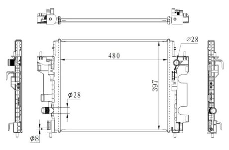Радіатор двигуна NRF 59274