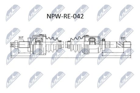 Полувис NTY NPWRE042