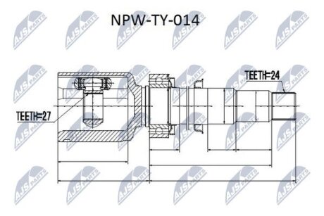 Зовнішній ШРУС NTY NPWTY014