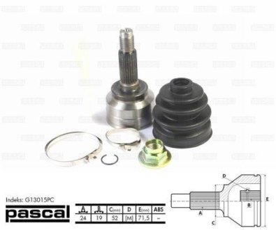 Шрус (комплект) PASCAL G13015PC