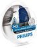Лампа (Набір 2шт) H3 24В 70Вт PK22S Master Duty Blue Vision PHILIPS 13336MDBVS2 (фото 1)