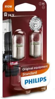 Лампа (упаковка-блістер 2шт) R10W 24В 10Вт BA15S основна лампа PHILIPS 13814B2