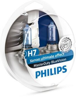 Лампа (Набір 2шт) H7 24В 70Вт PX26D Master Duty Blue Vision PHILIPS 13972MDBVS2
