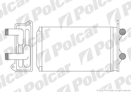 Фото радіатор обігріву Polcar 9566N81X Радіатор обігріву Polcar 9566N81X