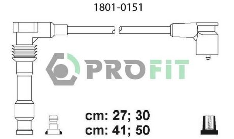 Провода высоковольтные, комплект PROFIT 1801-0151