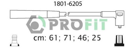 Провода высоковольтные, комплект PROFIT 1801-6205